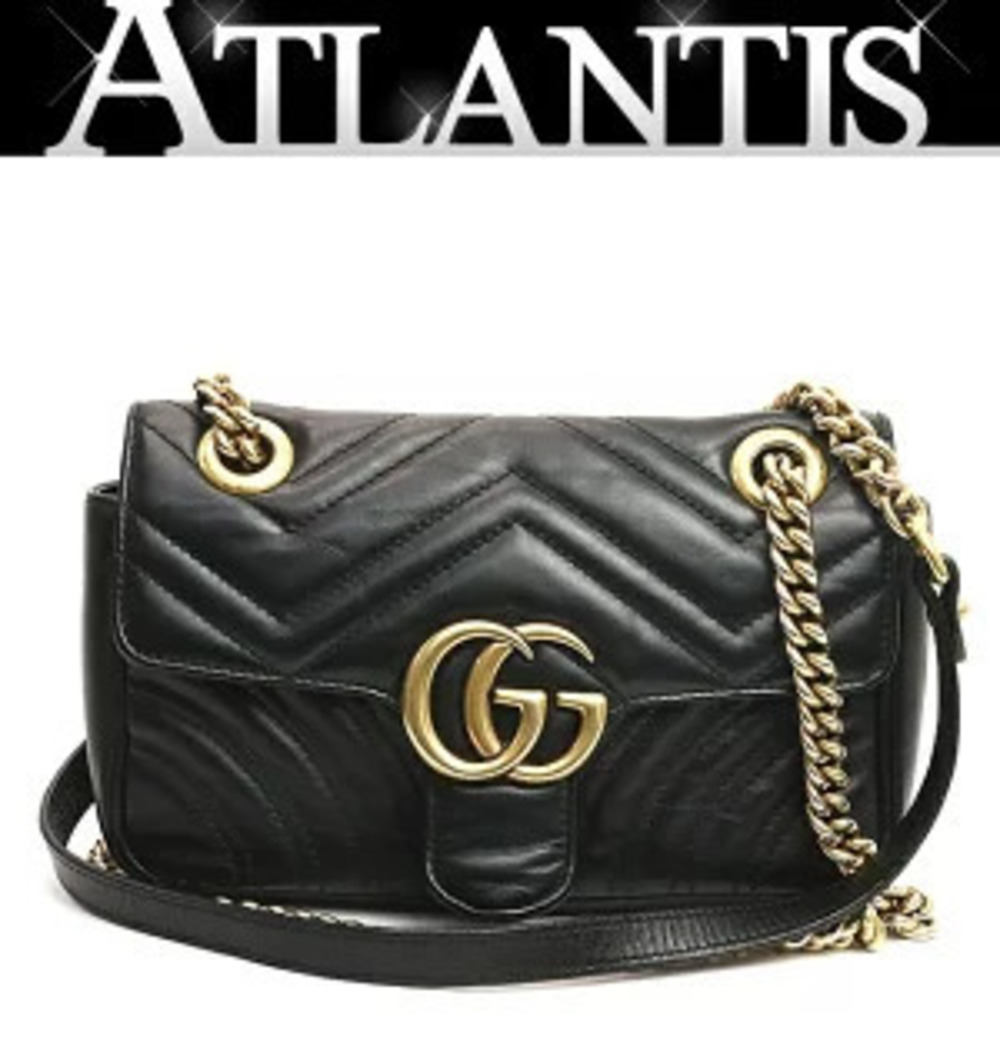 Gucci Marmont Shoulder Bag Leather Black